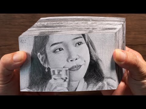 Watch Me Draw Flipbook IU in 30 days - DP ART DRAWING