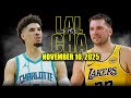Los Angeles Lakers Vs Charlotte Hornets Full Game Highlights November 10 2025 NBA Season