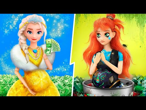 Rich Elsa and Broke Anna with Their Babies / 32 Frozen DIYs