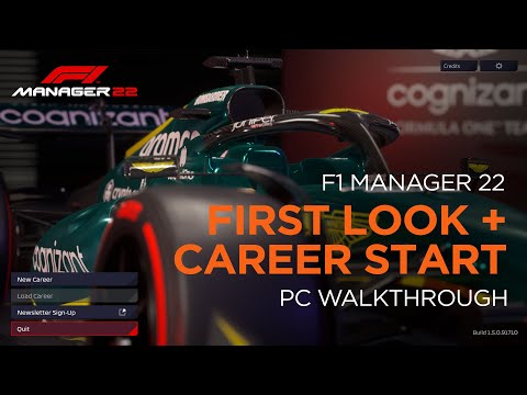 F1 Manager 2022 // First Look and Career Start // PC Walkthrough