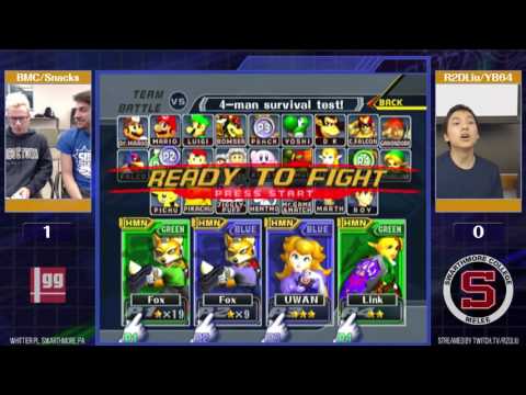 Event Match 6: BMC & Snacks! (Peach/Fox) vs R2DLiu & Yummybeef64 (Fox/Link) - Winners Finals