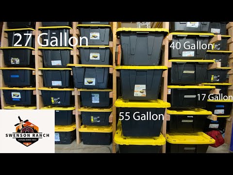 Multi size tote storage 17/27/40/55 gallon