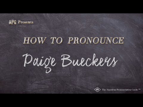How to Pronounce Paige Bueckers (Real Life Examples!)