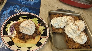 Happy Easter Grandma's Easy Bread Pudding Topped With Whipped Cream