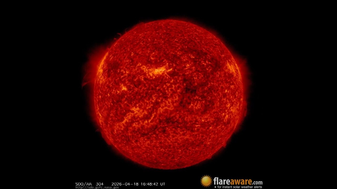 18 Apr - 19 Apr: 24 Hour Solar Activity (Earth Facing; Solar Storm, Sunspot, Solar Flare, CME)