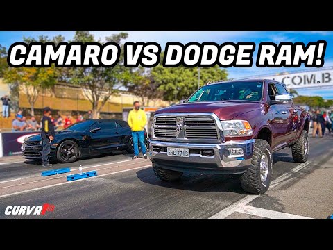 Pickup trucks vs. sports cars! Amazing!