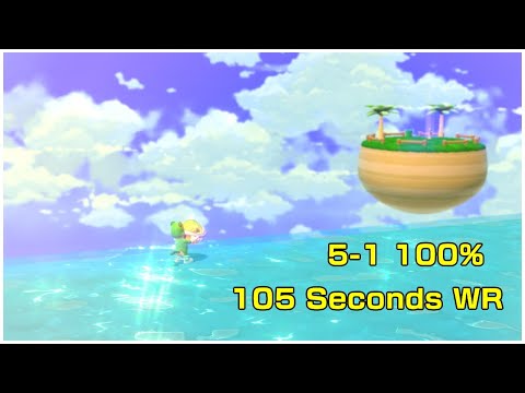 Super Mario 3D World (Switch) 5-1 100% Speedrun - Time: 105 (WR)