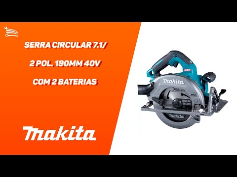 Serra Circular 7.1/2 Pol. 190mm 40V com 2 Baterias 4.0Ah Carregador  Disco Efficut e Maleta - Video