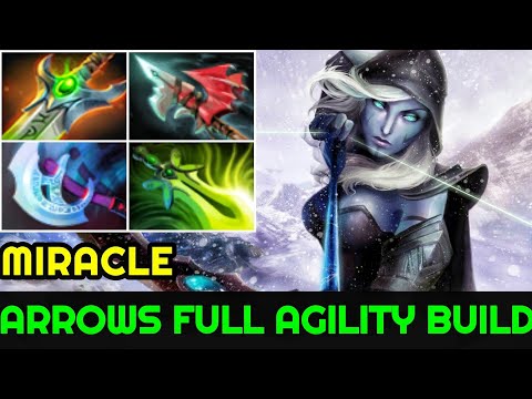 Miracle [Drow Ranger] Arrows Full Agility Build Crazy Rampage Gameplay 7.23 Dota 2