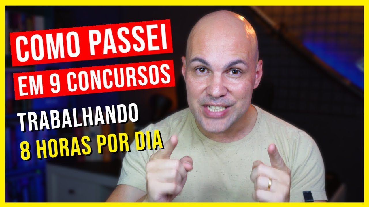 Como eu passei em 9 concursos públicos trabalhando 8 horas por dia - rotina completa!