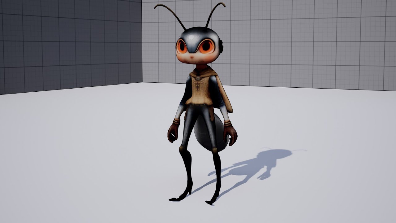 Humanoid Cricket Stylized 3D Model