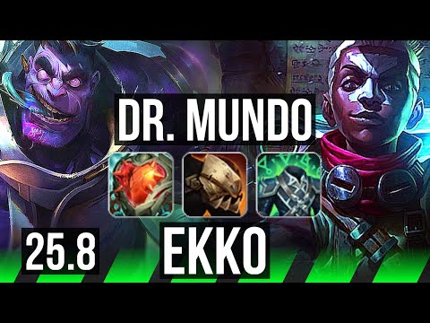 DR. MUNDO vs EKKO (JGL) | EUW Diamond | 25.8