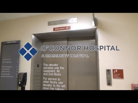 BIZARRE OTIS Lexan Traction Elevator #9-O'Connor Hospital-San Jose, CA