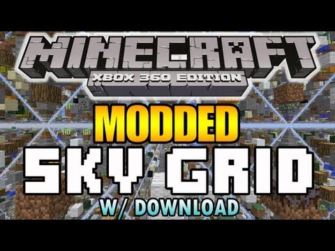 Minecraft (Xbox 360) Modded SkyGrid Map w/ Download -...