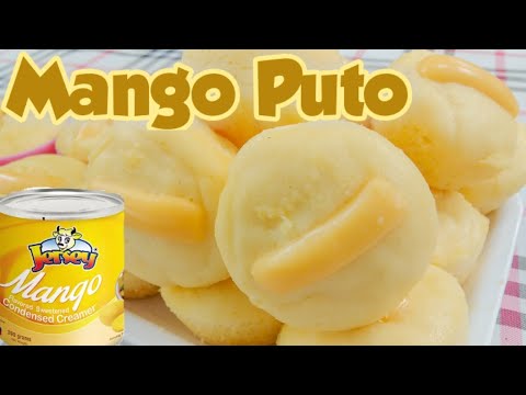 Puto manga using mango condensed milk and cake flour| Puto mango with cheese recipe|