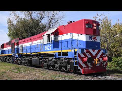 [4K] Lindo, variado y colorido tren cargado de NCA pasando por Marcos Juárez rumbo al oeste!!!!!!