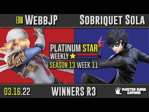 PSW S13:W11 - EDM | WebbJP (Sheik) vs Sobriquet Sola (Joker, Hero) - WR3