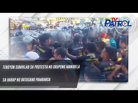 Tensyon sumiklab sa protesta ng grupong Manibela sa harap ng Batasang Pambansa TV Patrol