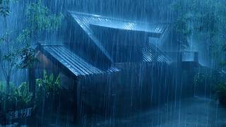 Fall Asleep Naturally (NO ADS) Real Rain & Roaring Thunder On A Metal Roof All Night Long