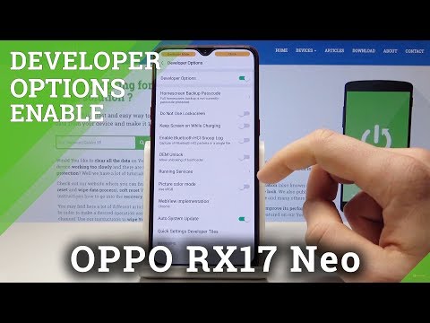 Developer Options in OPPO RX17 Neo - OEM Unlock & USB Debugging