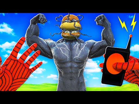 Making VENOM Experience FNAF Freddy Springlock Mask as Spiderman (Bonelab VR Mods)