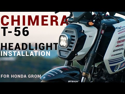 Chimera T-56 Baja Designs Squadron LED Headlight Installation Tutorial for 2022-2024 Honda Grom 125