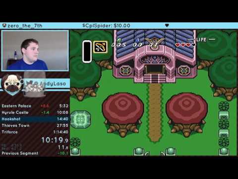 The Legend of Zelda: A Link to the Past All Dungeons (Swordless) speedrun in 1:12:48 RTA