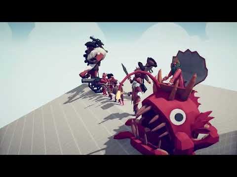 PIRATE DLC TEAM vs WILD WEST ADDON TEAM - Totally Accurate Battle Simulator TABS