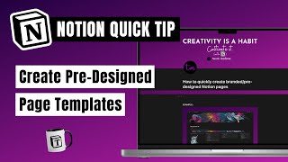 Intro - How to Create Pre-designed Page Templates Using the Template Button in Notion | #QuickTip