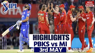 Punjab vs Mumbai Full Match Highlights: Mi vs PBKS IPL 2023 Highlights | Today Full Match Highlights