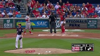 STL@WSH: Umpire grants timeout, Scherzer stumbles