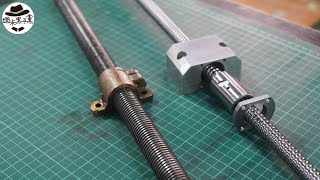 [DIY]小型銑床改造CNC，X軸螺桿改成滾珠導螺桿。Small milling machine conversion CNC, X-axis screw to ball guide screw.