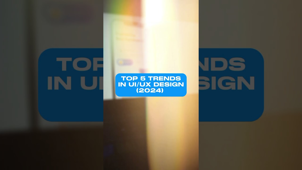 TOP 5 UI/UX DESIGN TRENDS IN 2024 🚀🚀