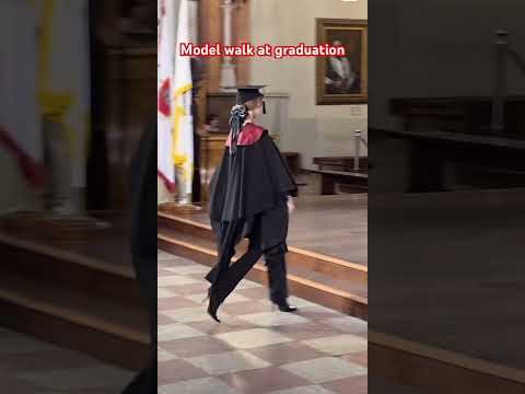 Model walk at graduation #powerwalk #model #modelwalk #shorts