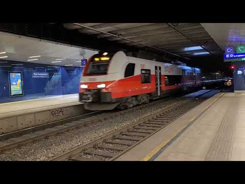 ÖBB Wien Hauptbahnhof (S1,S2,S3,S4,S60,REX1,REX2,REX3,REX6,CJX9,REX81,R,EC,IC,RJX,RJ)(13.03.2024)