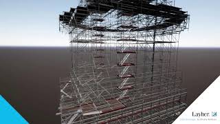 Layher Esztergomi Bazilika kupolaállványzat 3D terve