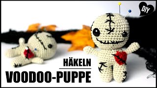 Voodoo Puppe häkeln | Nadelkissen Häkelanleitung Halloween - DIY by Pfirsichteufel