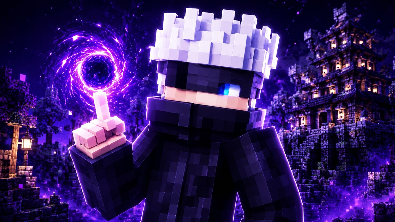 SEHARIAN JADI GOJO SATORU DI MINECRAFT