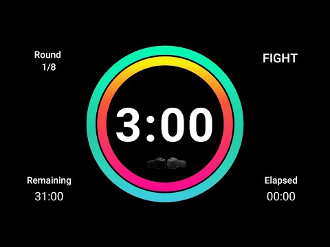 Boxing Timer / 8 Rounds (Fight 3 min x 1 min Break)