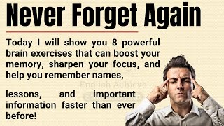 Never Forget Again! 🧠 8 Powerful Brain Exercises to Boost Memory, Focus & Learning Speed ✅