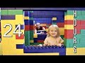 24 Hours in a LEGO FORT MANSION!
