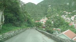 preview picture of video 'Driving down Booby Hill, Saba'