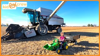 Download lagu Harvesting crops with kids power wheel tractor & real combine harvester, farm Educational | Kid Crew mp3 Download lagu Harvesting crops with kids power wheel tractor & real combine harvester, farm Educational | Kid Crew mp3