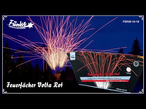 "Feuerfächer Volta Rot" - Singlerow White strobe and Red moving stars [Batch 2023]