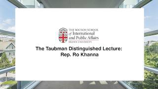 The Taubman Distinguished Lecture: Rep. Ro Khanna