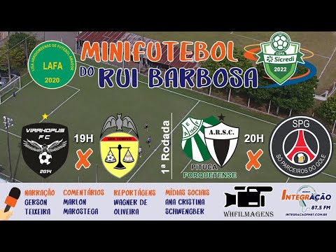 1ª Rodada do Minifutebol do Rui Barbosa - Ao Vivo