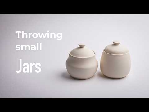 Throwing Pottery Small Lidded Jars on the Wheel