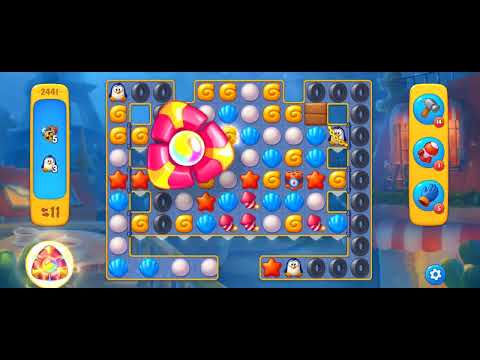 Fishdom Easy Level 2441 (with full seashell [Super Lightning]) @choraelmin