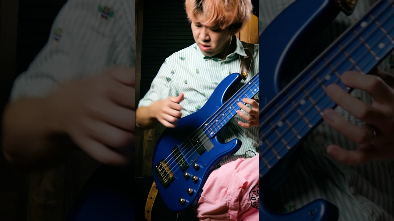 フル・ブルーメタリックベースの重厚なサウンドをお聴きください #ぴんはげ #pinkhage #ベース #bassplayer #ベースソロ #スラップ