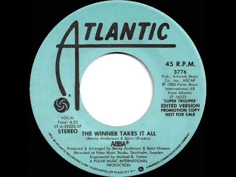1981 ABBA - The Winner Takes It All (stereo radio promo 45--short version)